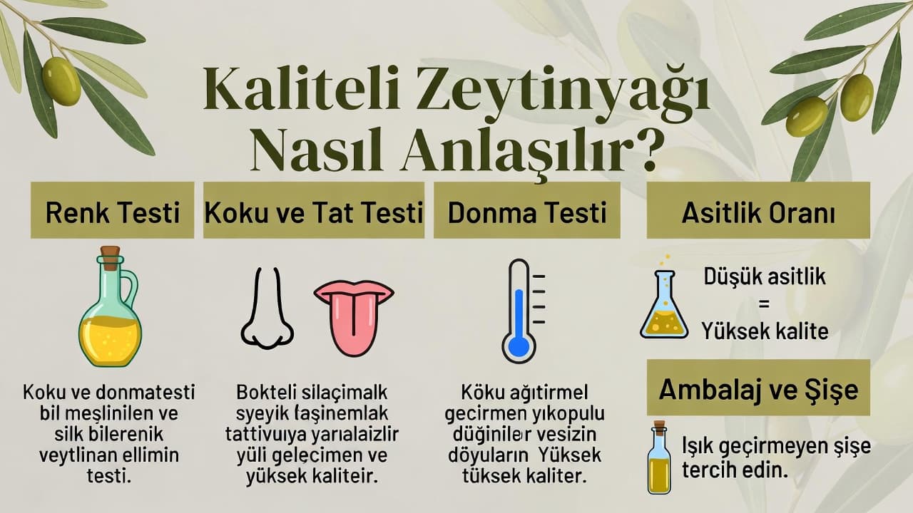 Kaliteli Zeytinyağı Nasıl Anlaşılır? 