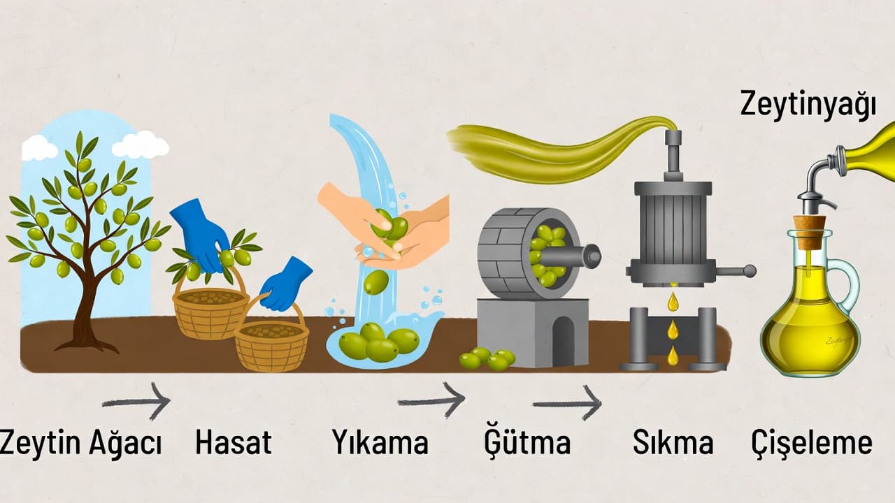 Zeytinyağı Üretim Süreci: Dalından Şişeye